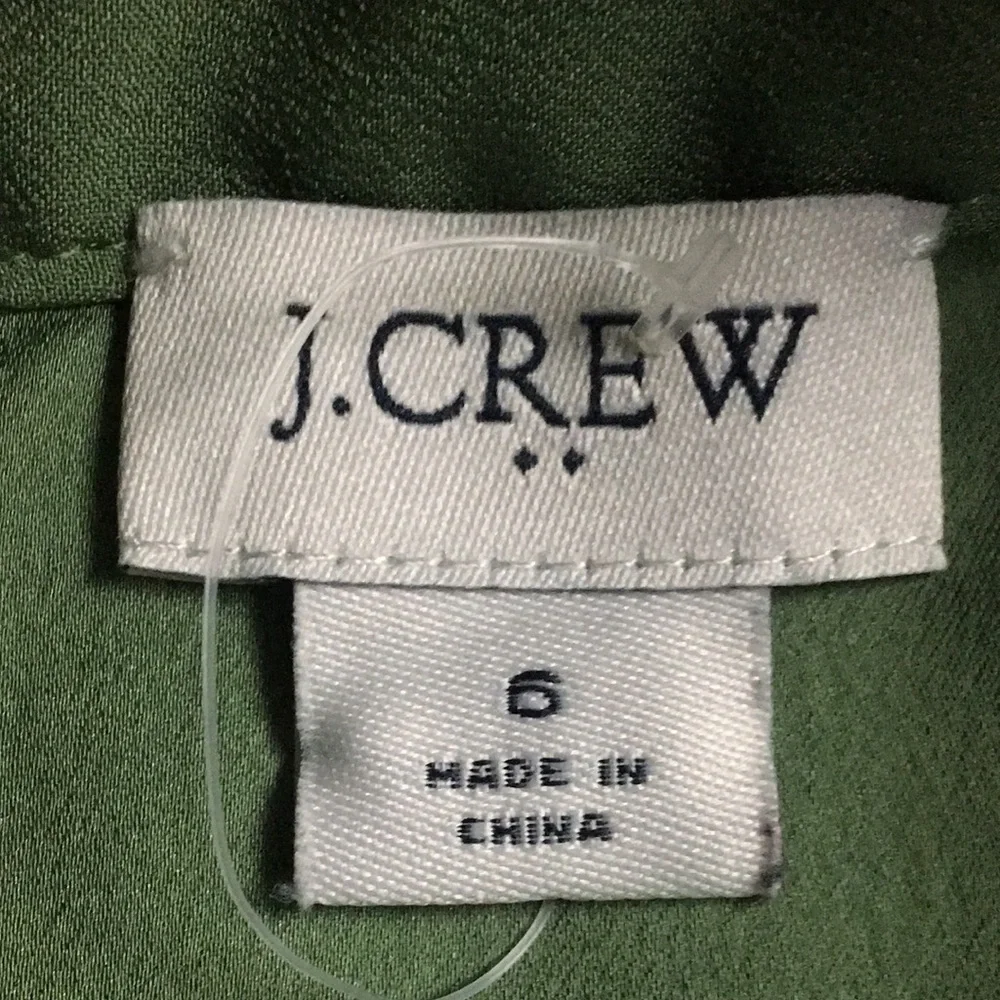 J. Crew Womens Green Sleeveless Ruffled Top (Size 6) - Picture 13 of 13